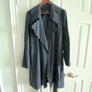 Club monaco scalloped navy trench coat